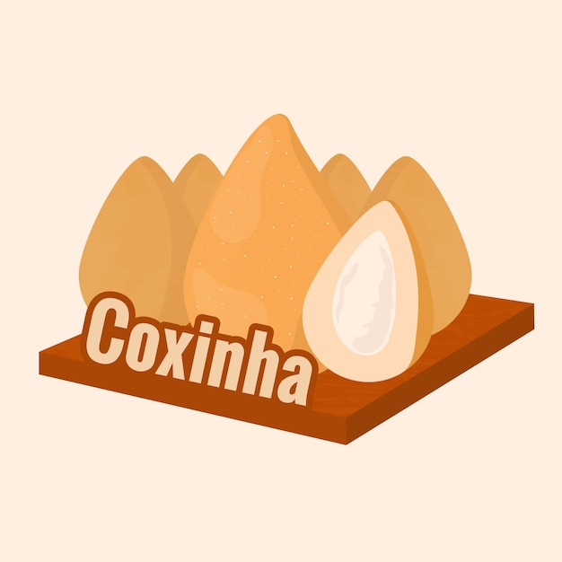 Latinamerican brazilian food coxinha vector