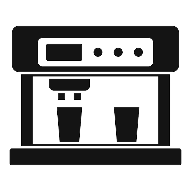 Latte coffee machine icon Simple illustration of latte coffee machine vector icon for web design isolated on white background