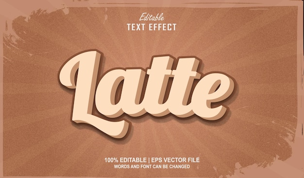 Latte Editable Text Effect Style