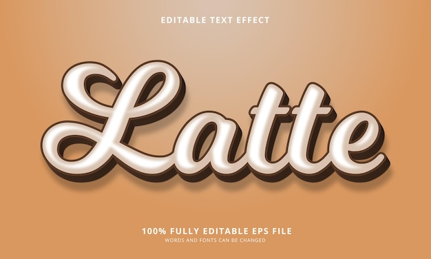 Latte text style editable text effect