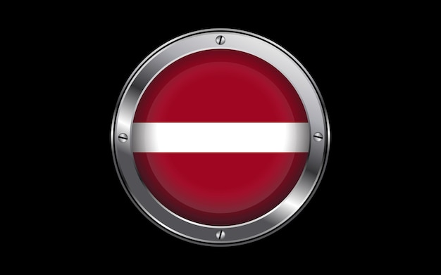 Latvia flag in 3d vector