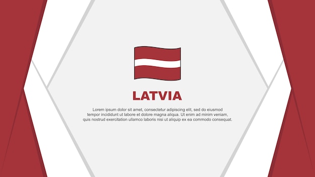 Latvia Flag Abstract Background Design Template Latvia Independence Day Banner Cartoon Vector Illustration Latvia Background