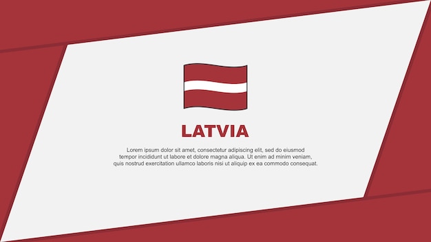 Latvia Flag Abstract Background Design Template Latvia Independence Day Banner Cartoon Vector Illustration Latvia Banner