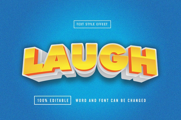 Laugh Text Effect editable  