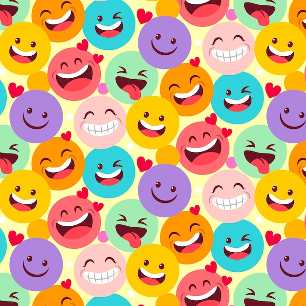 Laughing emoticons pattern template