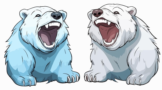 Laughing Teddy Bear Line Drawing on Cold Gradient Background