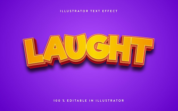 Laught Editable Text Effect