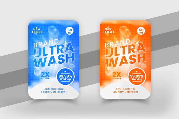 Laundry detergent label design for your brand