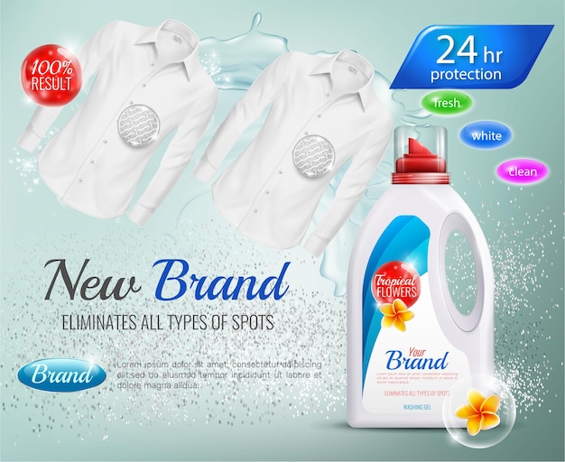 Laundry detergent label design for your brand