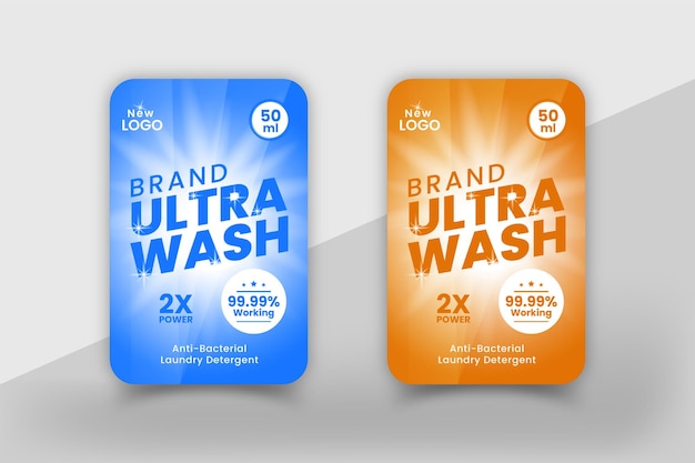 laundry detergent label design