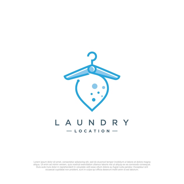 Laundry logo design idea with modern creative style Premium Vector