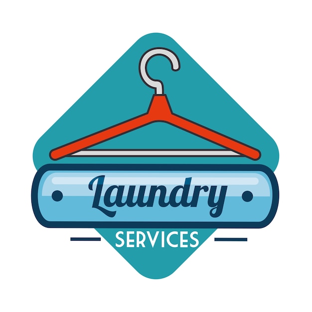 Vector laundry logo emblem badge 