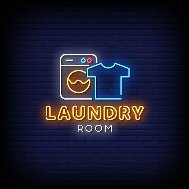 Laundry Room Neon Signs Style Text  