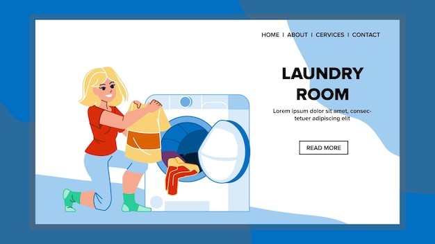 Laundry room vector