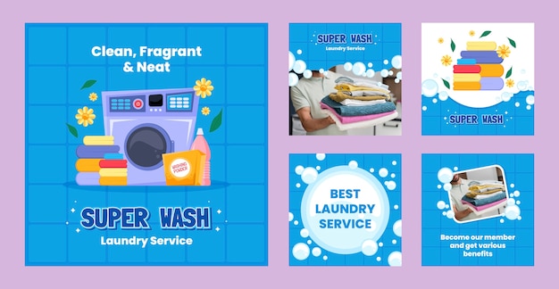 Laundry service instagram posts