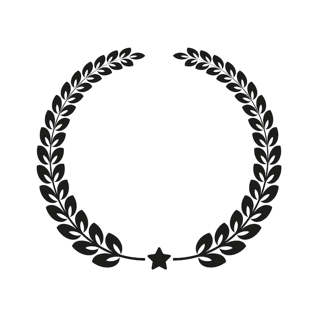 Laurel wreath Circular and monochrome wreath