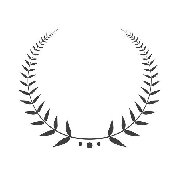 Laurel wreath vector black color