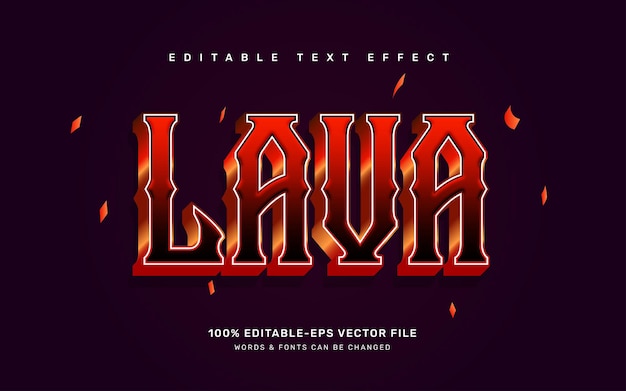 Lava fire editable text effect template