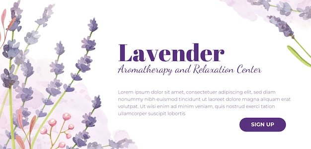 Vector lavender banner design template