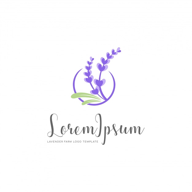 Lavender Family Farm Logo Template