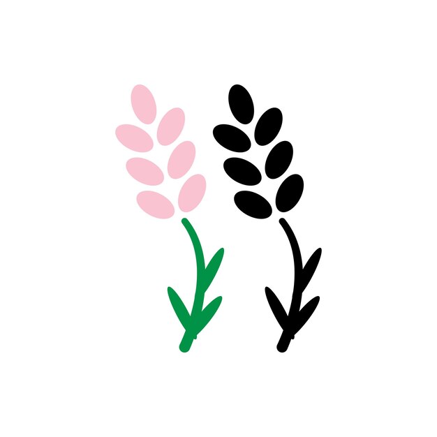 lavender Flower icon vector design templates