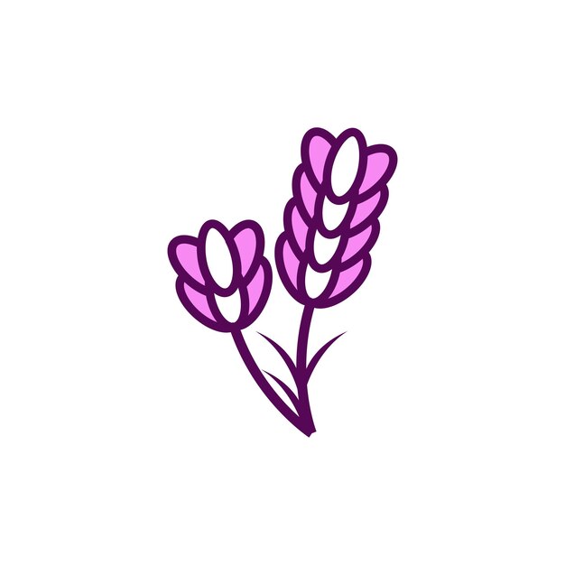 lavender Flower icon vector design templates