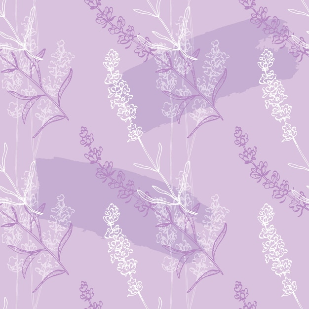 Vector lavender flower pattern