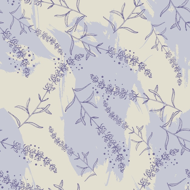 Vector lavender flower pattern