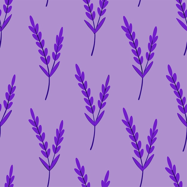 lavender flower seamless pattern vector art and illustration