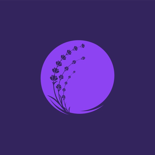 Lavender flower Vector icon illustration