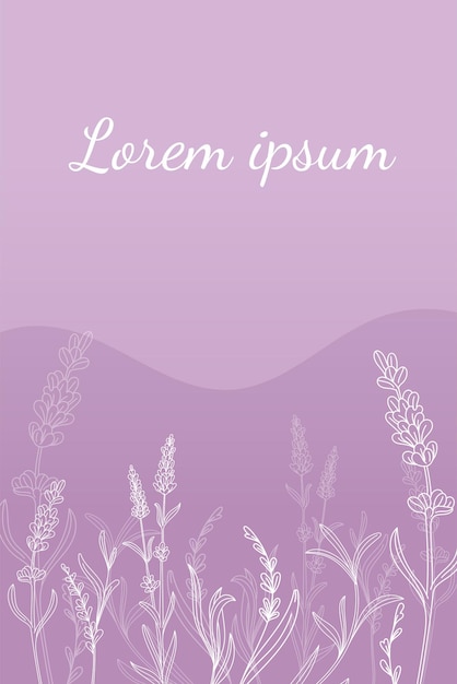 Lavender flowers Floral background vector