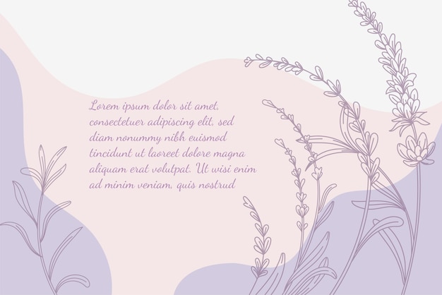 Lavender flowers Floral background vector