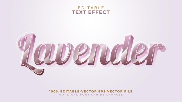 Lavender glass editable text effect