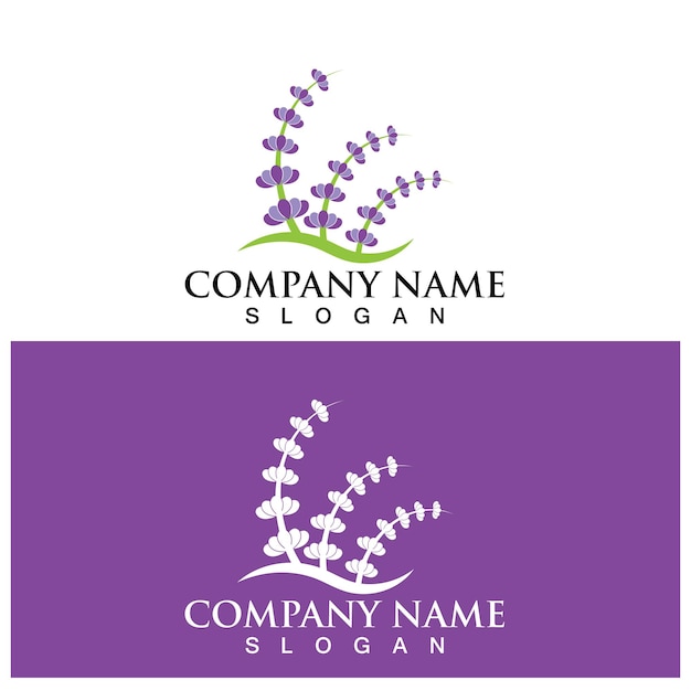 Lavender logo and vector template