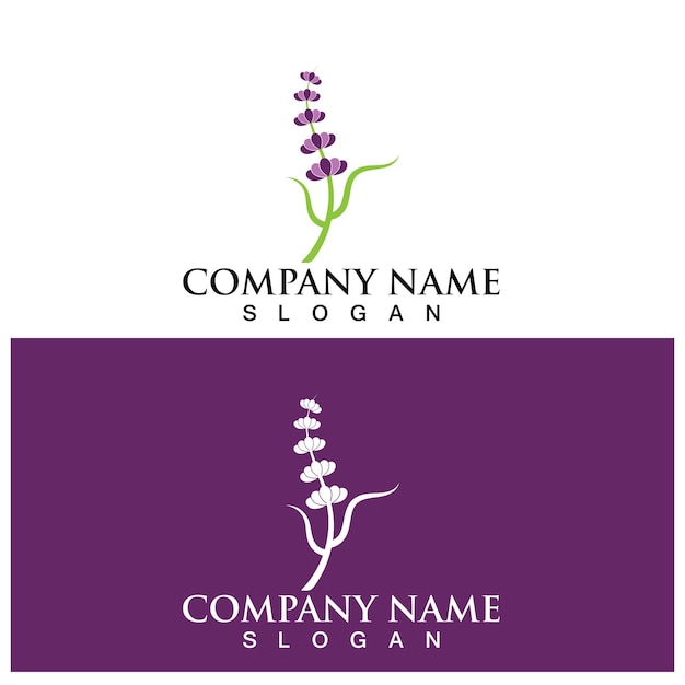 Lavender logo and vector template