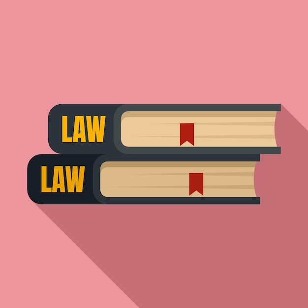 Vector law book icon flat illustration of law book vector icon for web design