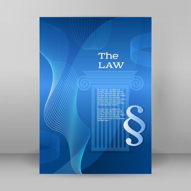 Vector law business style presentation template format a4 cover page