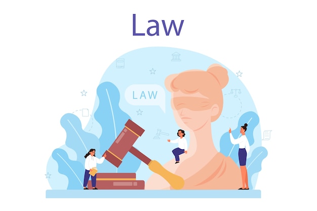 Law class concept illustration