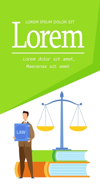 Law Degree, Legal Studies Brochure Flat Template