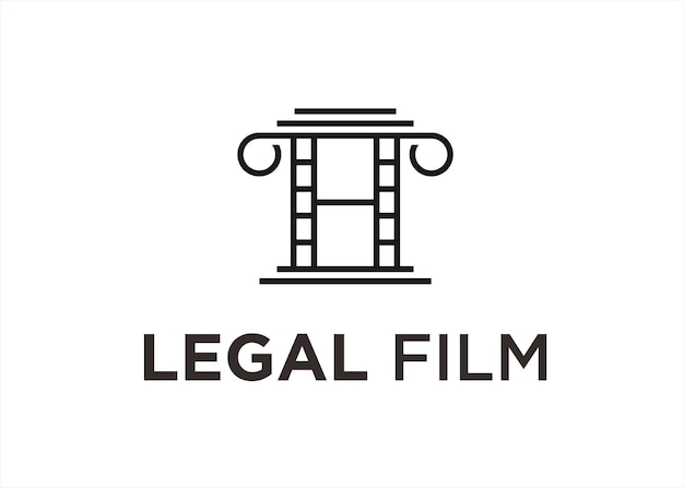 law film logo design vector illustration