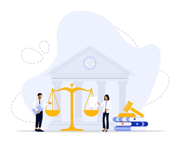 Law firm concept illustration