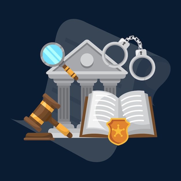 Law firm illustration design Vector design