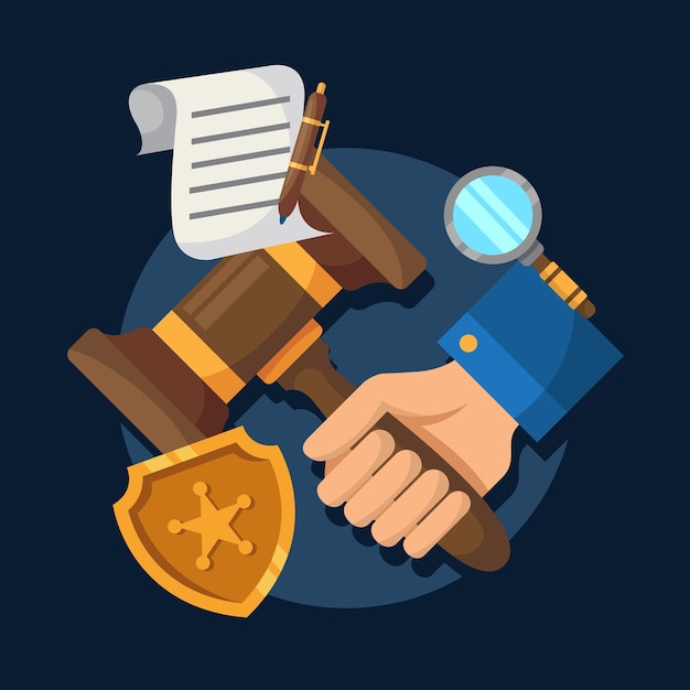 Vector law firm illustration design