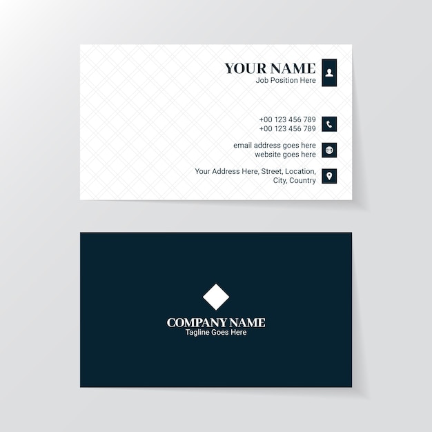 Law Firm Lawyer Style Business Card Design Template with Black and White Colors