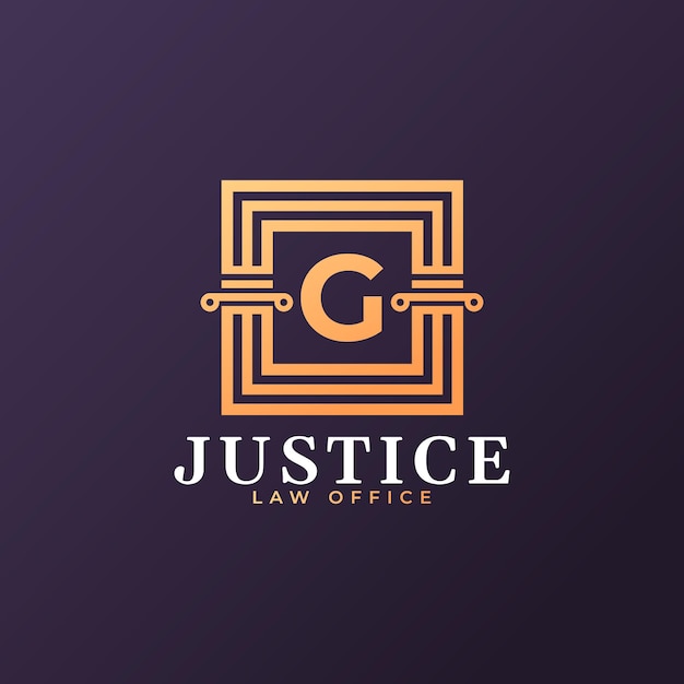 Vector law firm letter g logo design template element