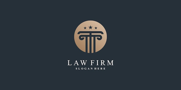 Law firm logo design collection with modern concept