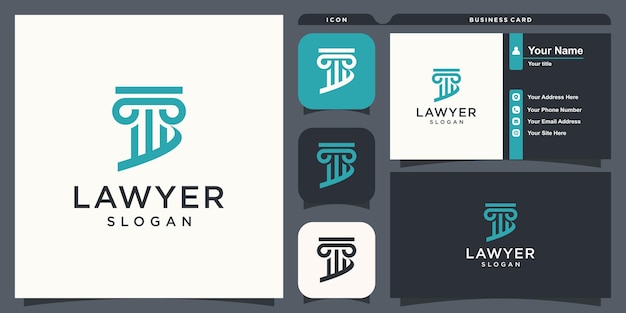 Law firm logo design for justice law lawyer Premium Vector