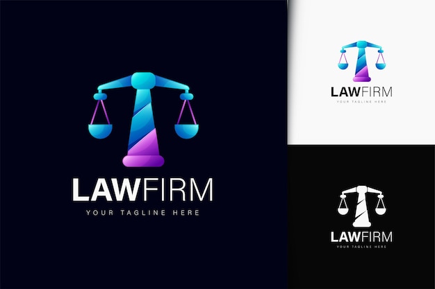 Law firm logo design with gradient