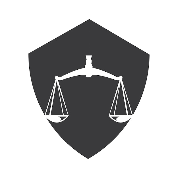 Law Firm logo and icon design templatevector