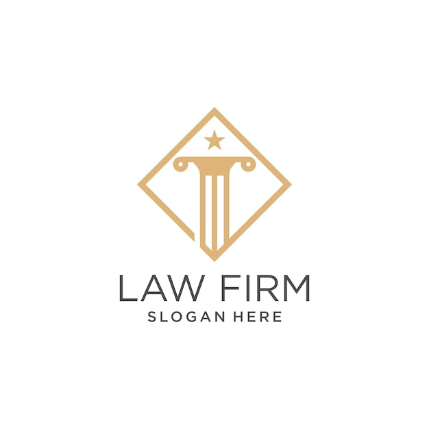 Law firm logo vector design with creative unique idea